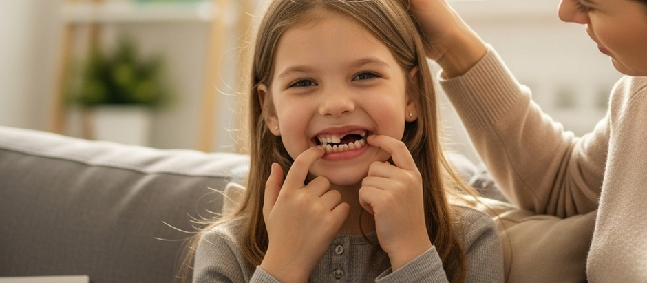 Q: My 5-year-old's baby teeth wiggle but don't fall out. Is this normal?
