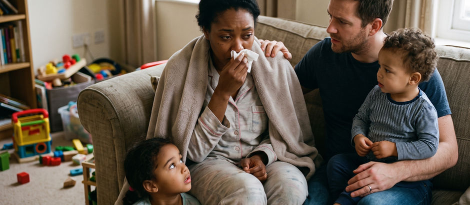Q: What could cause a severe cough, green phlegm, and a runny nose without a fever?
