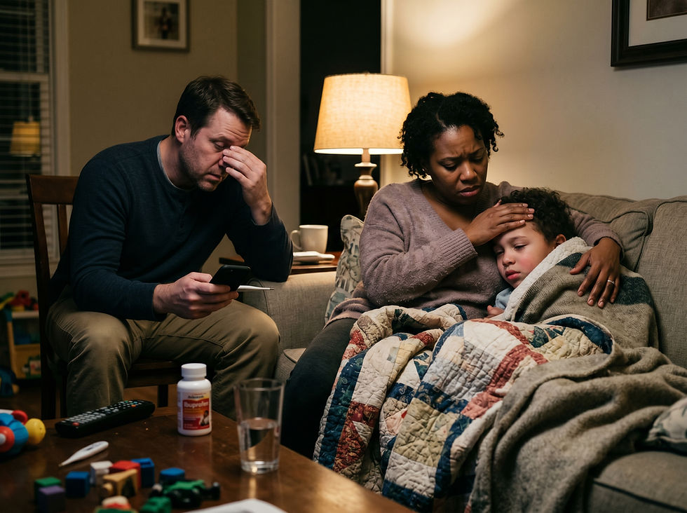 Q: My child was diagnosed with the flu and had IV treatment, but their fever is over 40°C and they feel cold. Should we go to the ER?