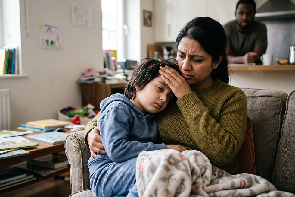 Illustration for the question: Can my child have pneumonia with normal inflammation levels and no cough?