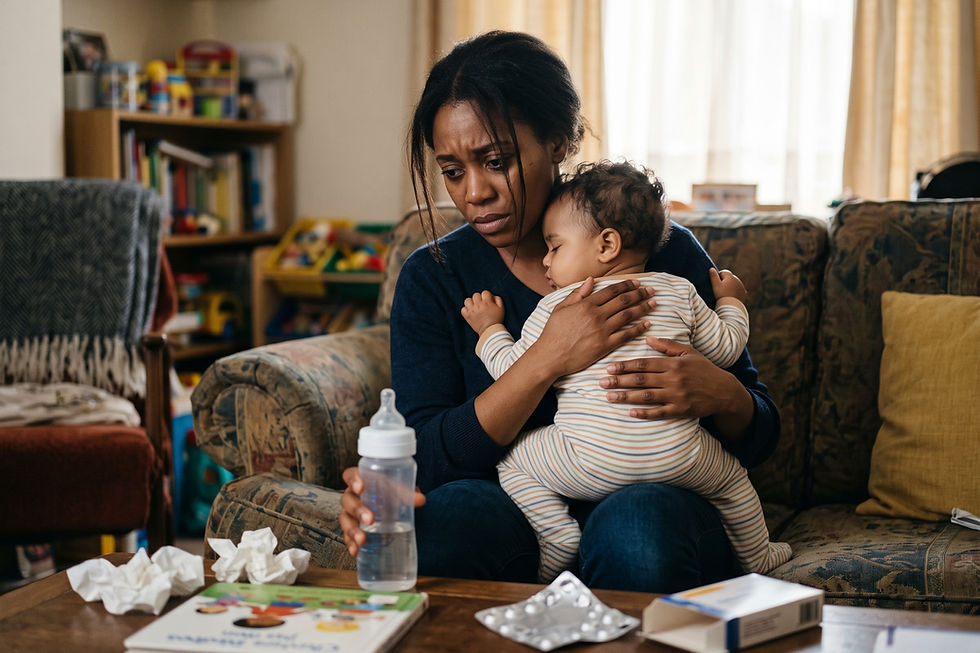 Illustration for the question: What should I do if my 17-month-old baby might have swallowed adult medication?