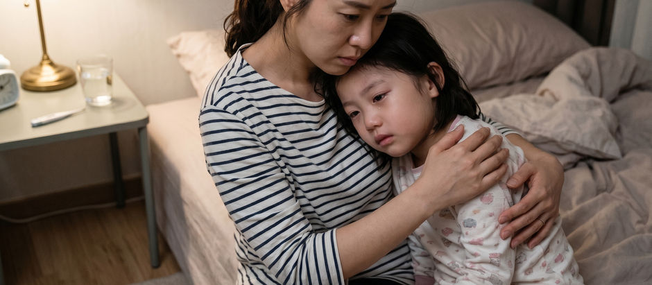 Q: 장염으로 수액을 맞고 온 아이가 여전히 어지럽고 힘이 없다고 합니다. 장염 증상인가요, 아니면 독감일까요?
