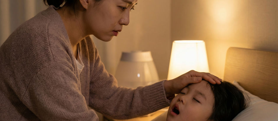 Q: 아이가 콧물도 없는데 코가 계속 막혀요. 입으로 숨 쉬어서 잠도 잘 못 자요.