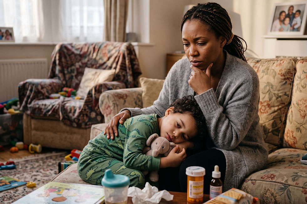 Illustration for the question: My child has diarrhea after 3 days of antibiotics. Do we have to finish the 5-day prescriptio…