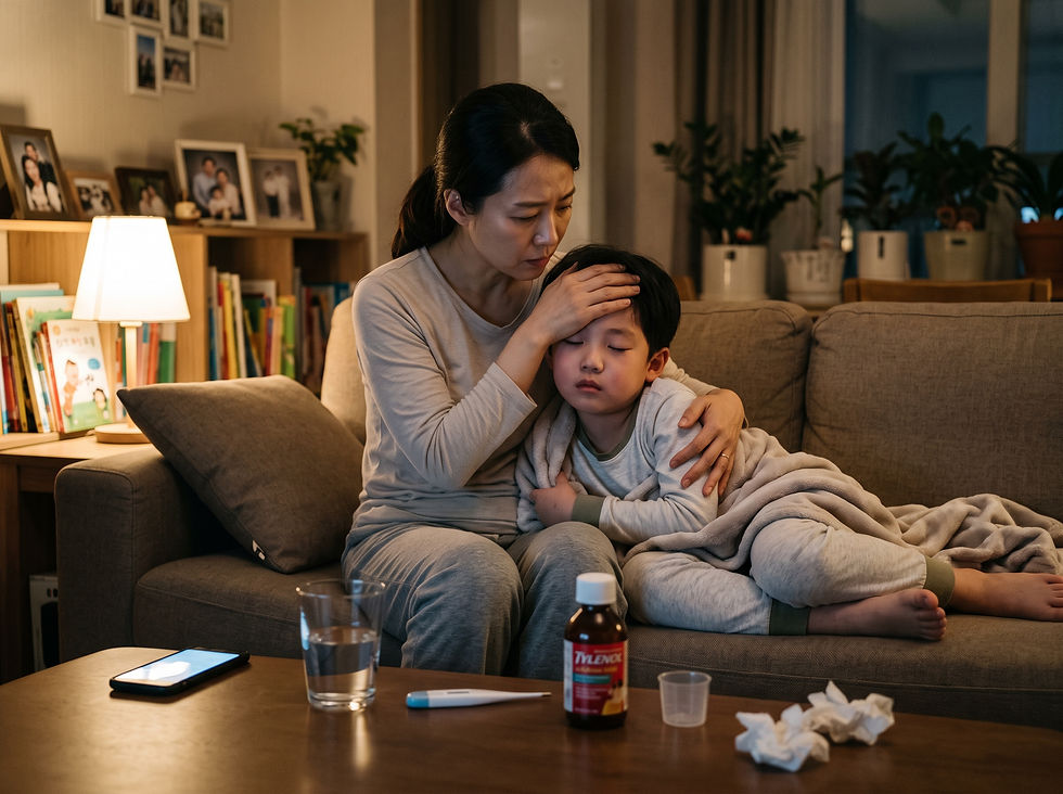 Q: 9세 아이가 41도까지 열이 오르는데 교차 복용을 해야 할까요? 하루 해열제 허용량 기준은 언제부터인가요?