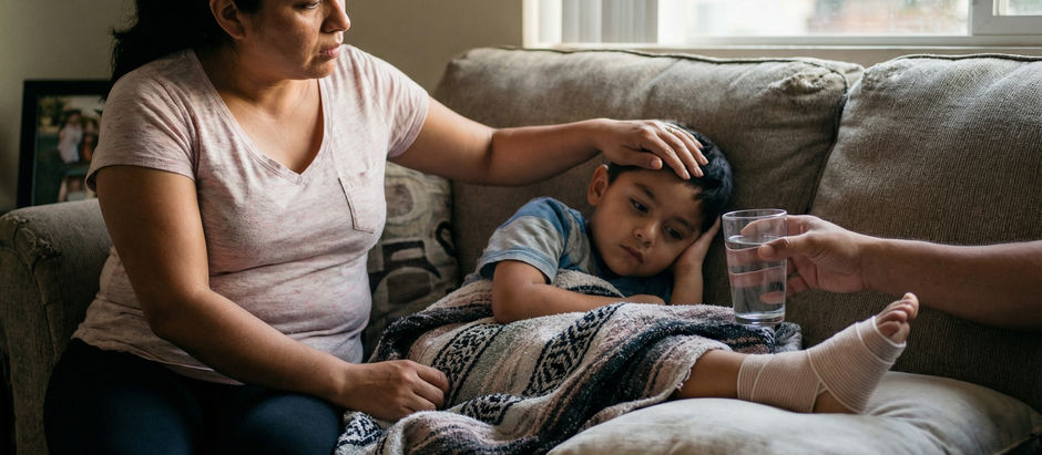 P: Mi hijo tiene fiebre baja tras un esguince de tobillo. ¿Podría ser la causa la lesión?