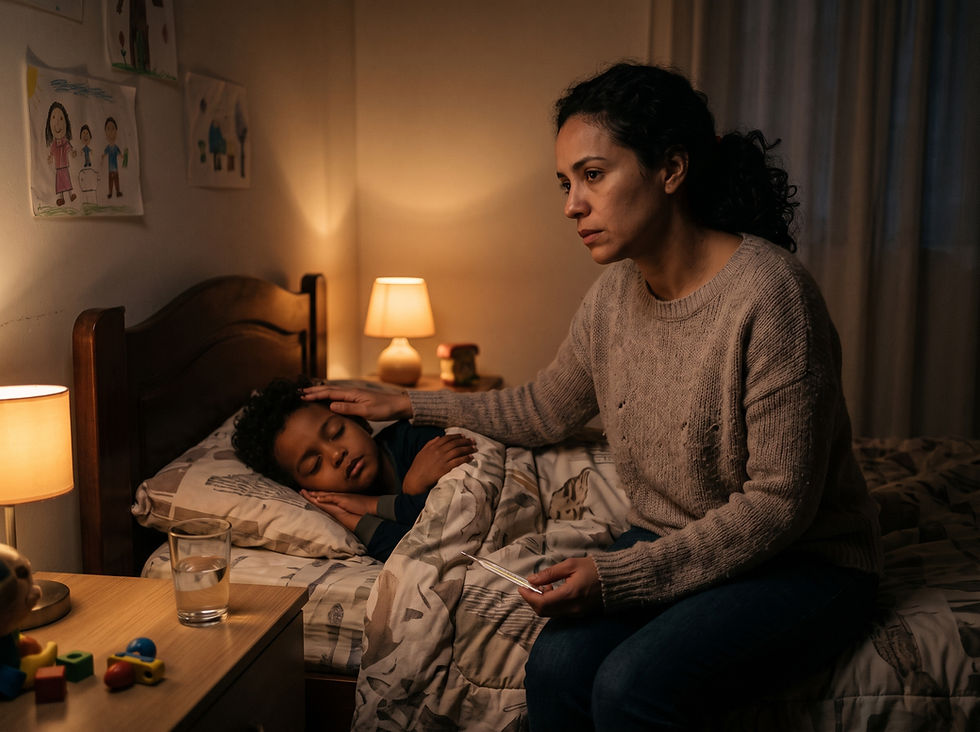 P: ¿Por qué mi hijo solo tiene fiebre durante el día pero una temperatura normal por la noche?