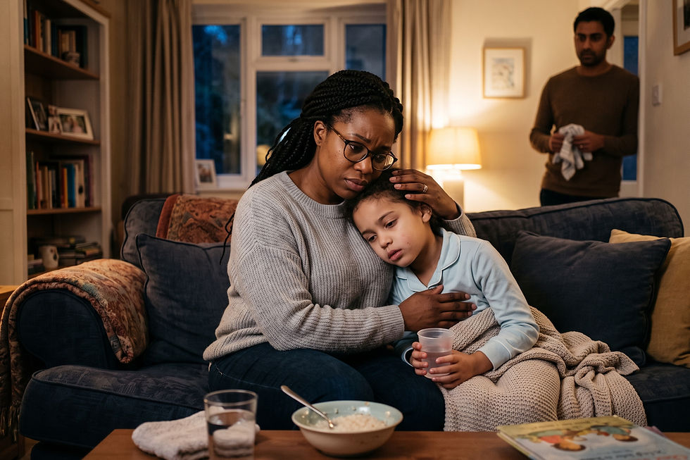 Illustration for the question: My child has been vomiting multiple times without fever or respiratory symptoms. Should we se…