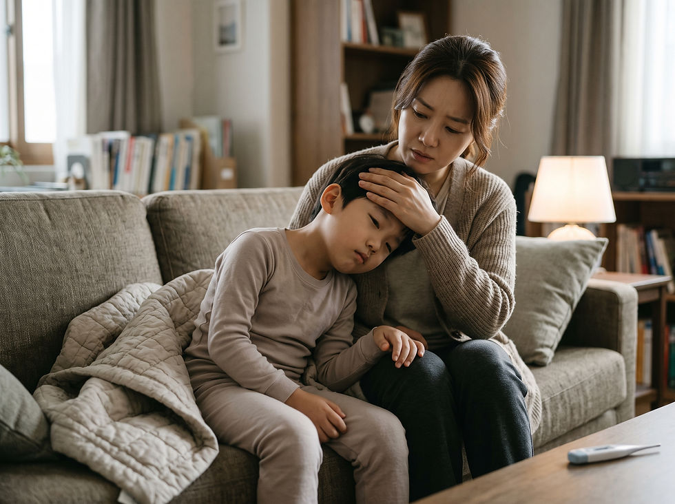 Q: 염증수치 정상이고 기침도 없는데 폐렴일 수 있나요? 마이코플라스마 감염 후 미열과 무기력증이 지속됩니다.