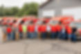 whole company with vans
