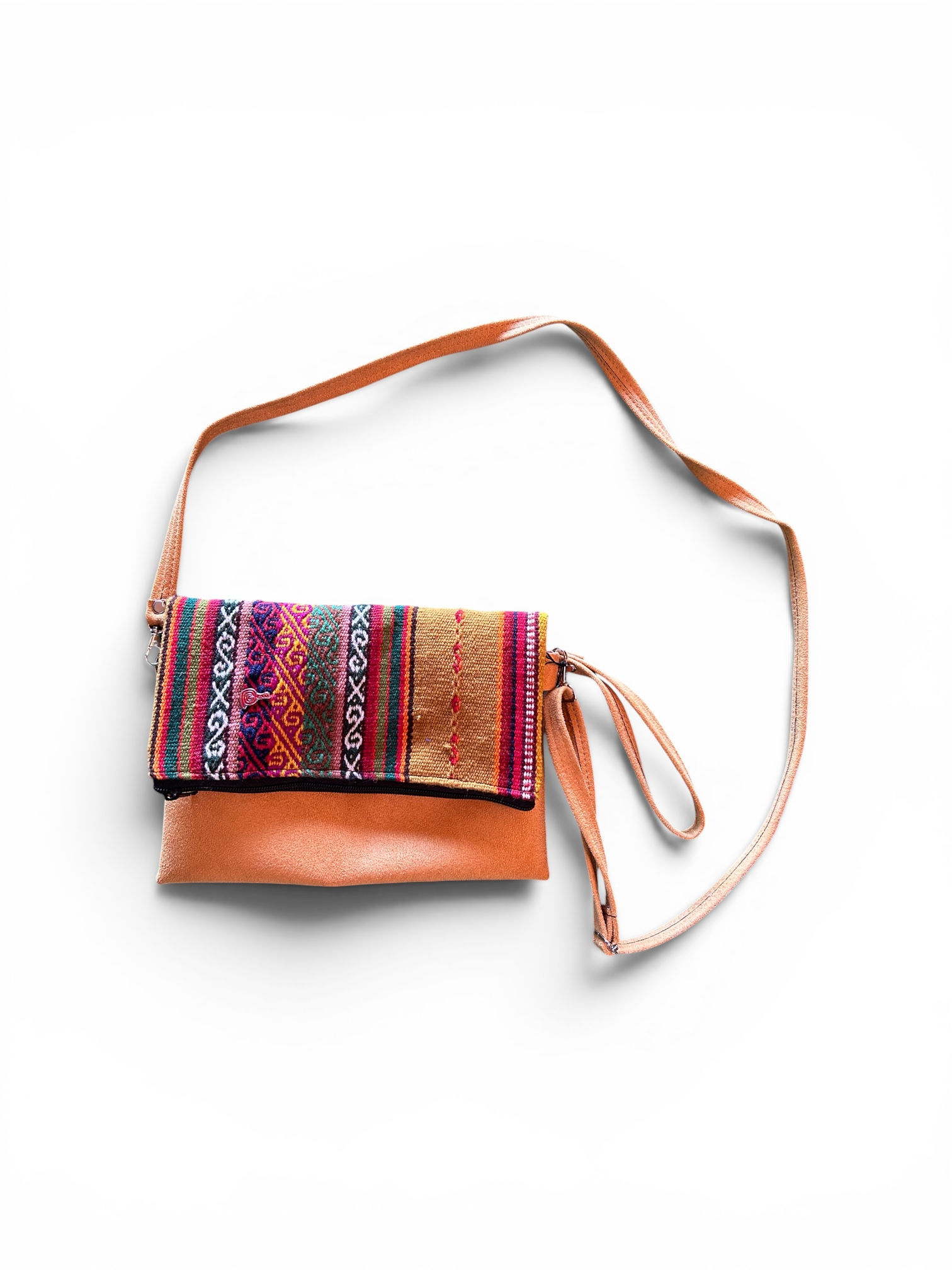Peruvian Suede Clutch Shoulder Bag