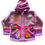 Thumbnail: Children's Peruvian Themed Full Zip Sweater - Purple Shades Size 4