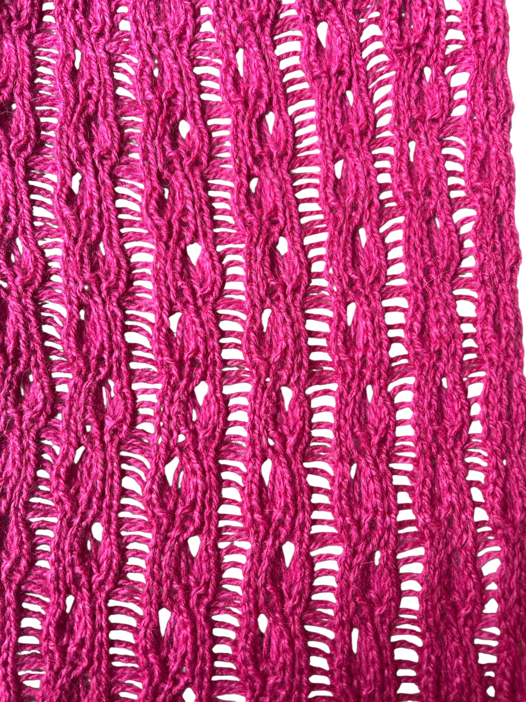 100% Alpaca Honeycomb Light Knit Scarf