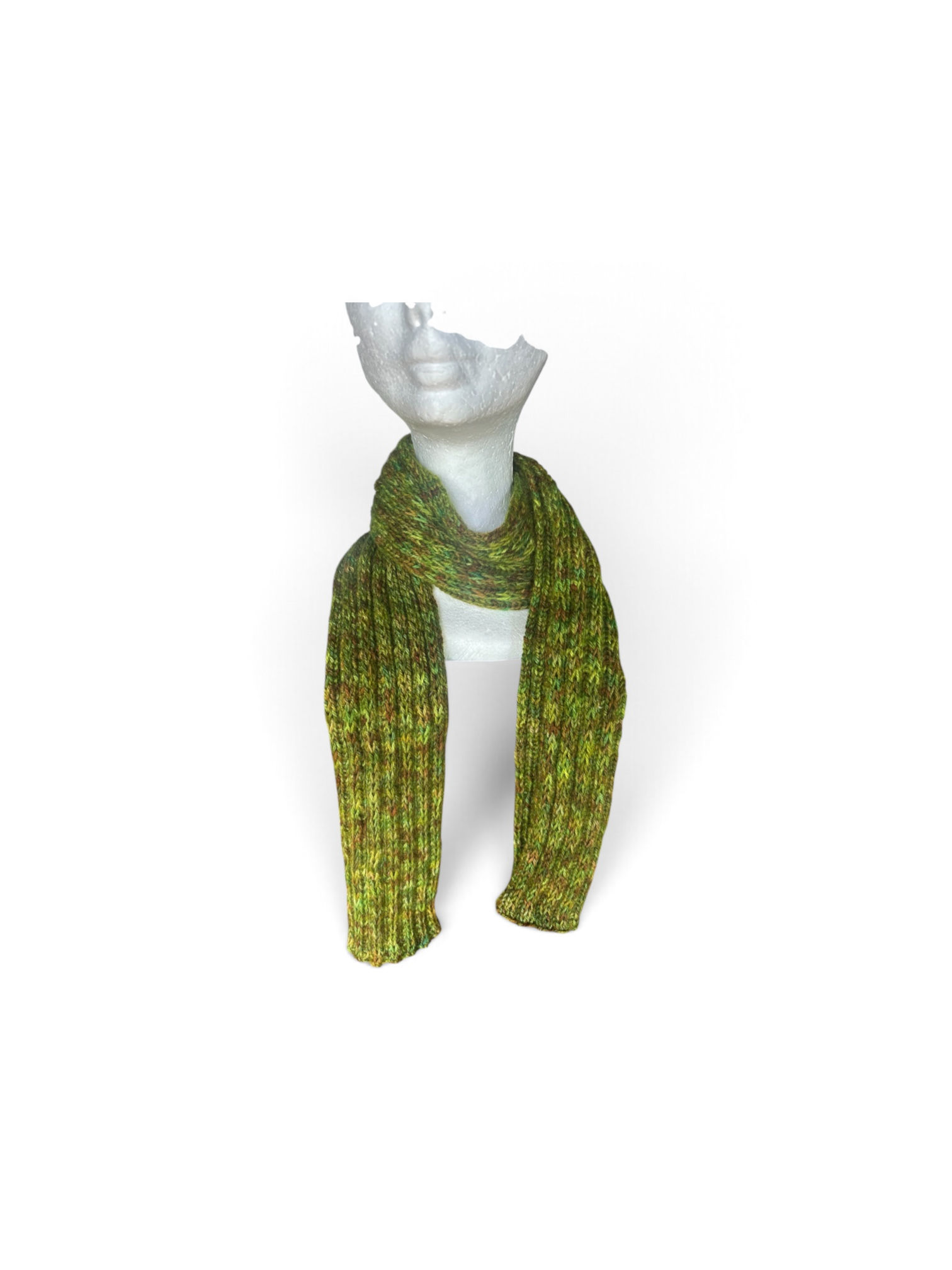 Fine Knit Handmade Ribbed Scarf & Gauntlet Set