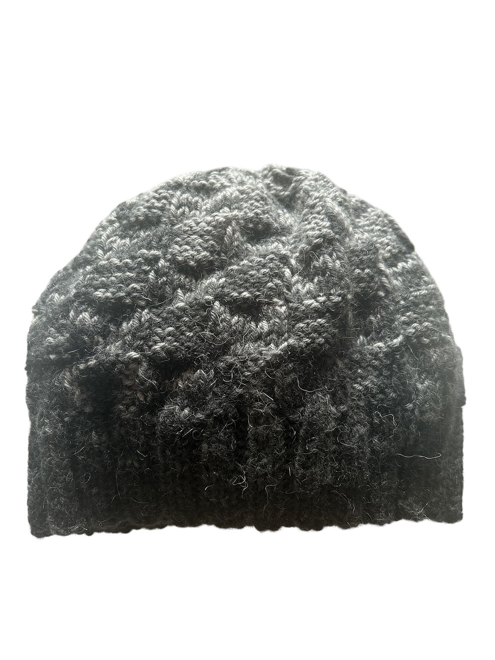 Thumbnail: 100% Alpaca Handmade Beanie - Shades of Grey or Blue