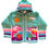 Thumbnail: Children's Peruvian Themed Full Zip Sweater - Blue Shades Size 4