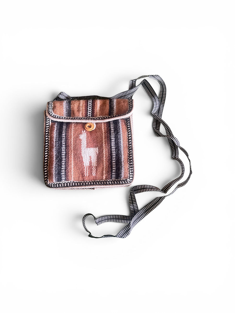 Thumbnail: Peruvian Shoulder Bag - Small With 2 Zip Pockets