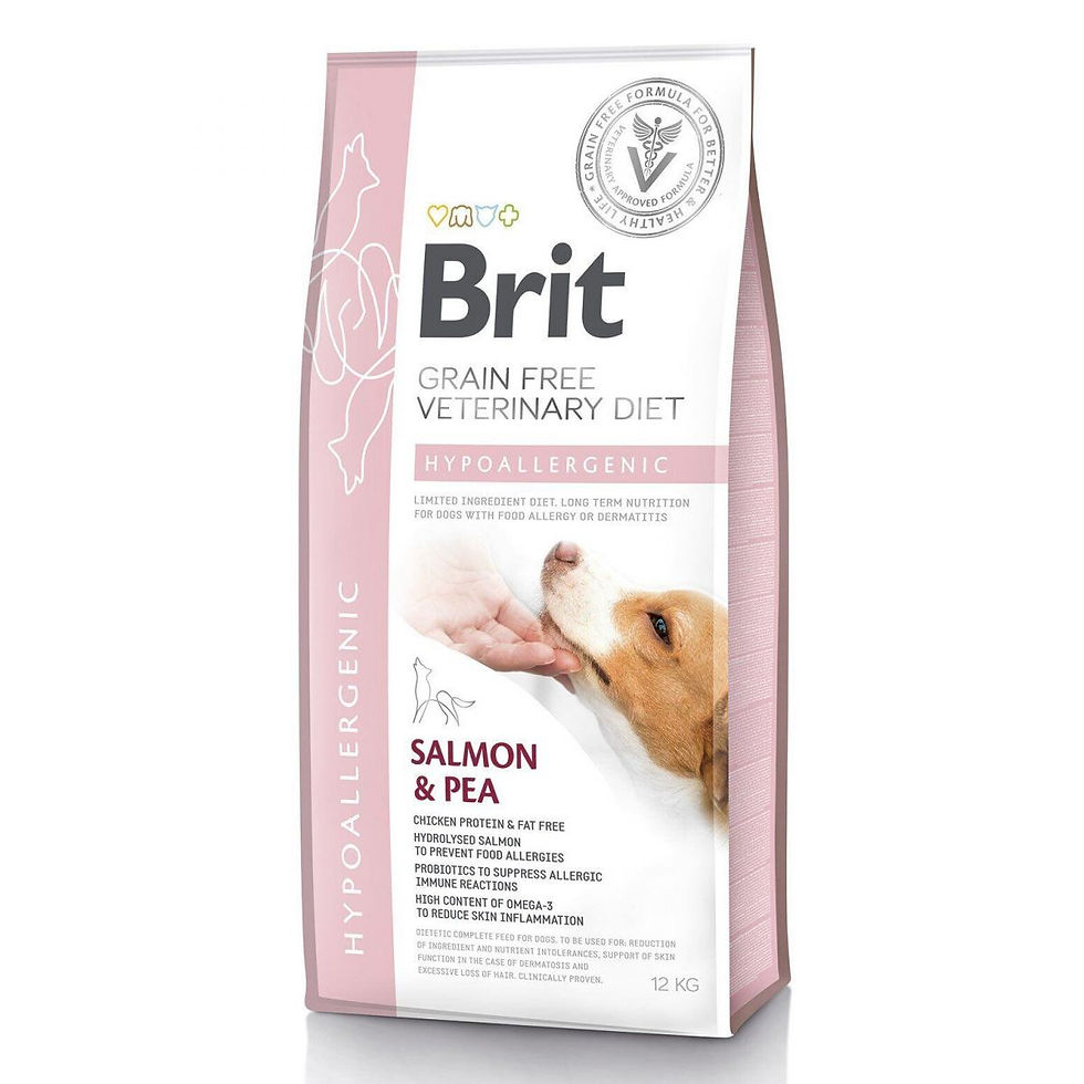 Сухий корм Brit GF VetDiet Dog Hypoallergenic для собак, при харчовій алергії, з лососем, горохом і гречкою, 12 кг