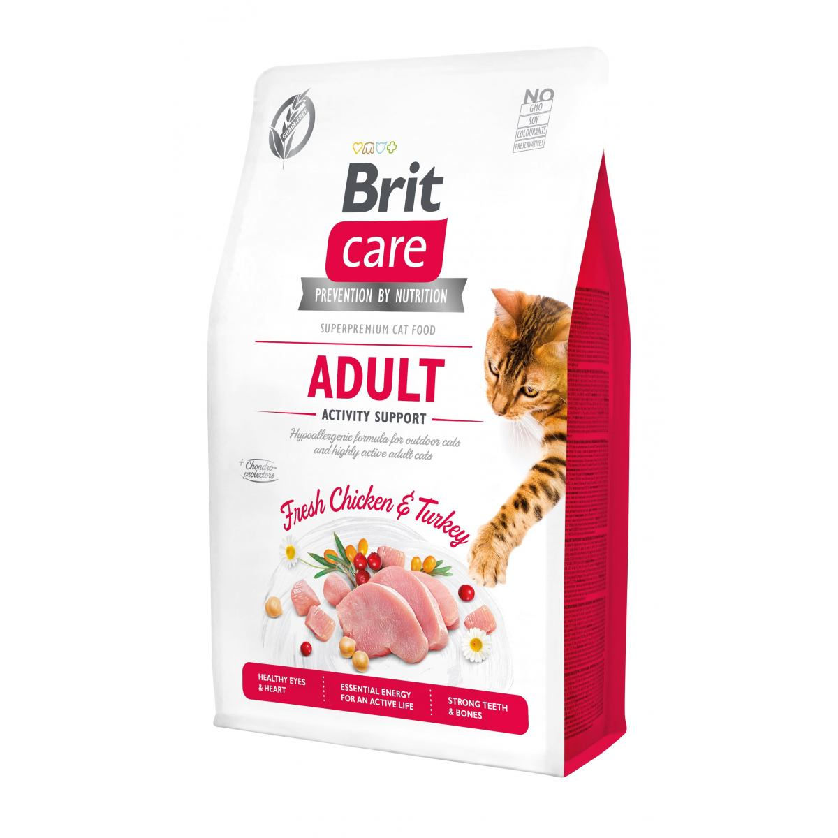 Сухий корм для котів, які живуть на вулиці Brit Care Cat GF Adult Activity Support, 2 кг