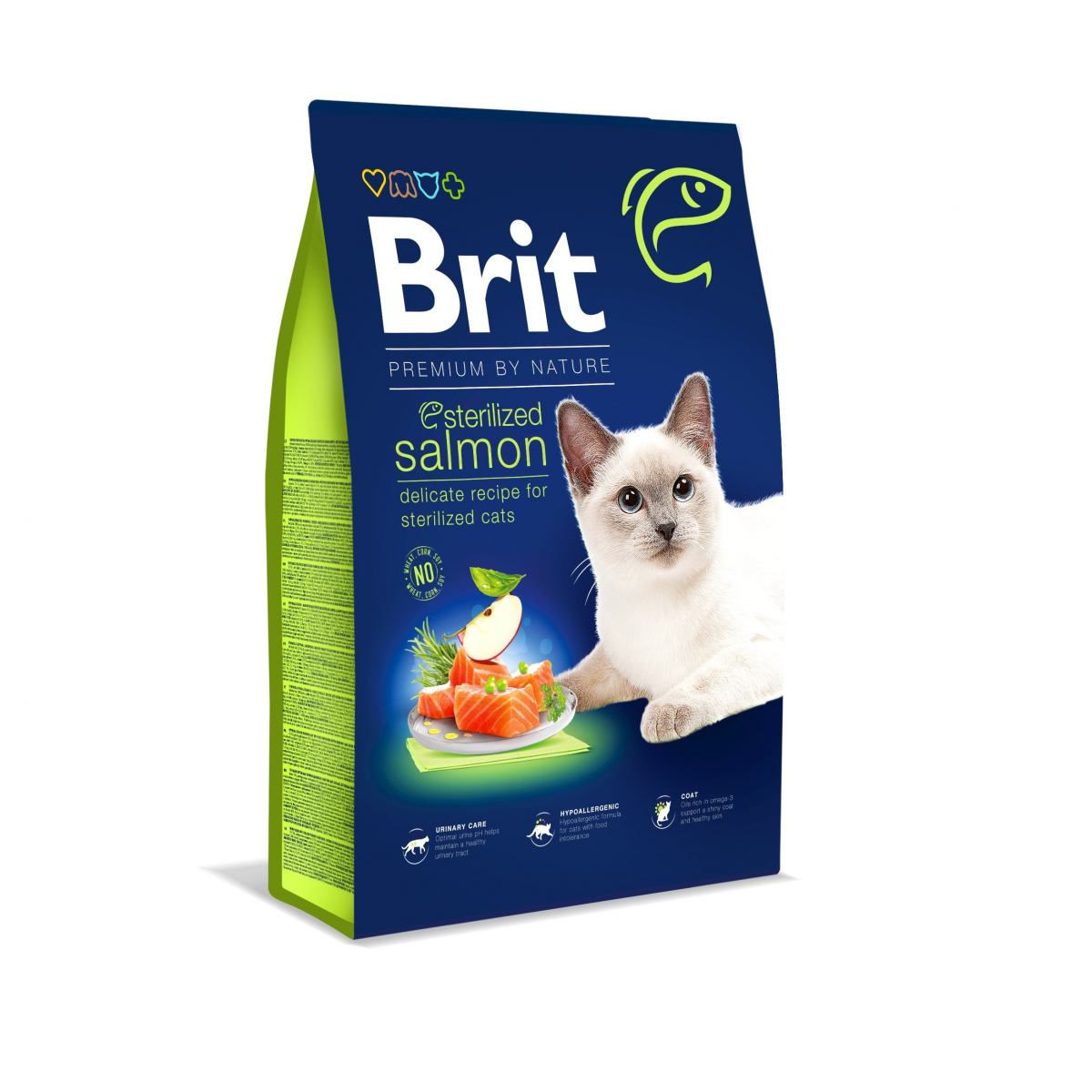 Сухий корм для стерилізованих котів Brit Premium by Nature Cat Sterilized Salmon з лососем 8 кг