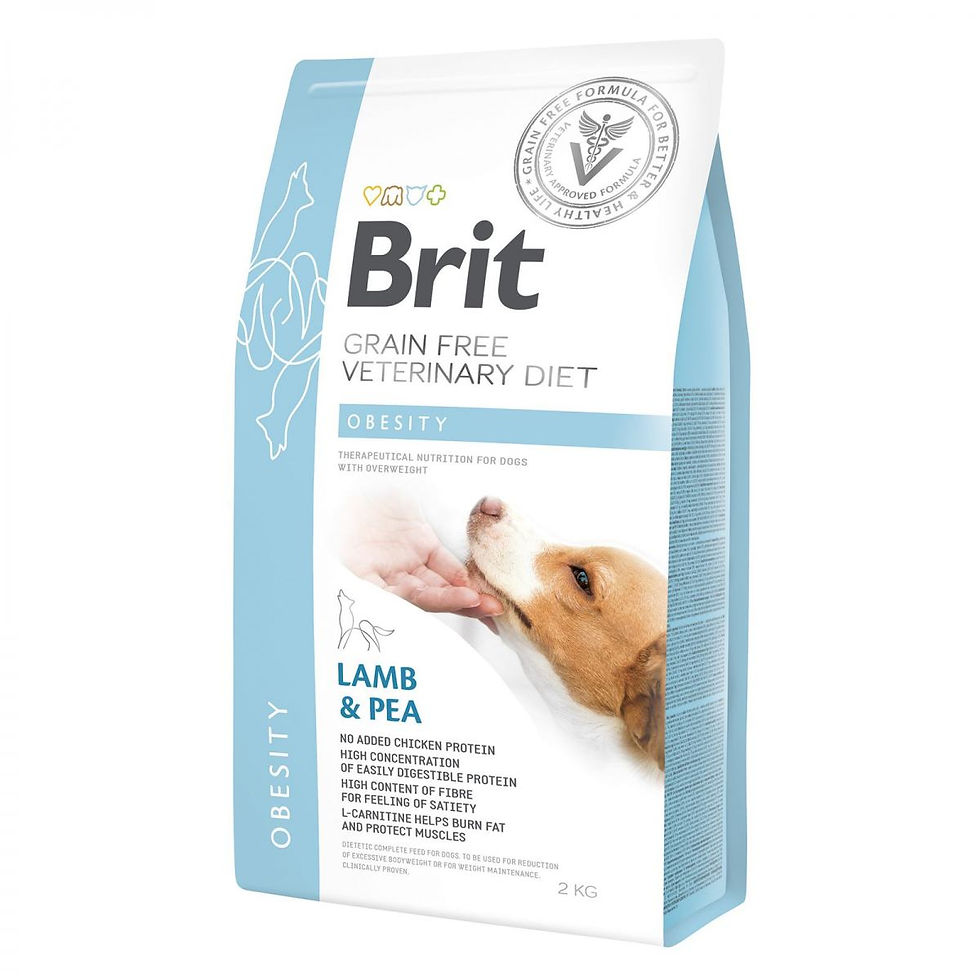 Brit GF VetDiets Dog Obesity 2 кг при надлишковій вазі з ягням, індичкою та горохом