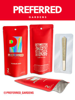Preferred Gardens mylar and pre-roll insert