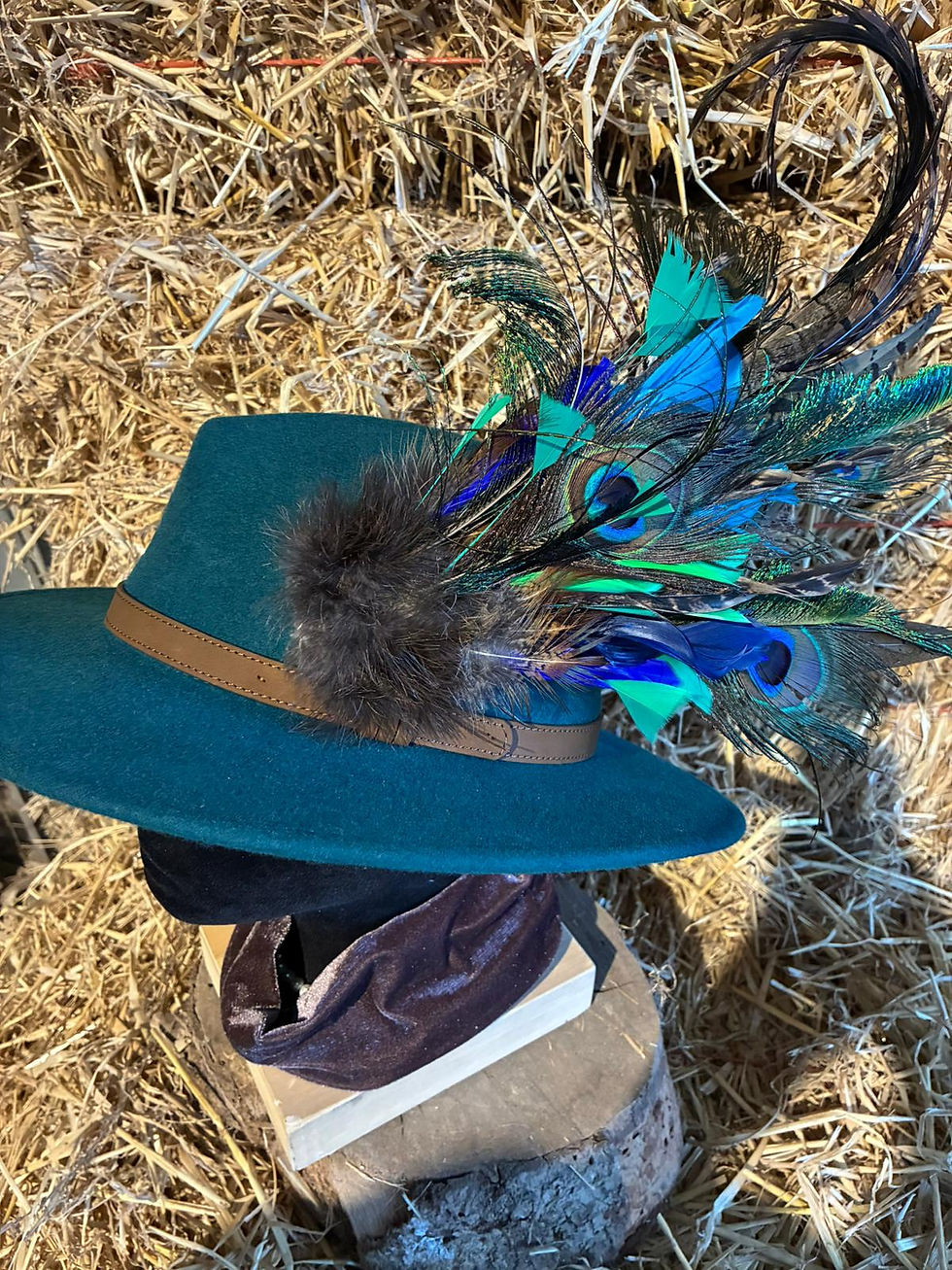 Thumbnail: Feather Hat Pin - Peacock & Pheasant