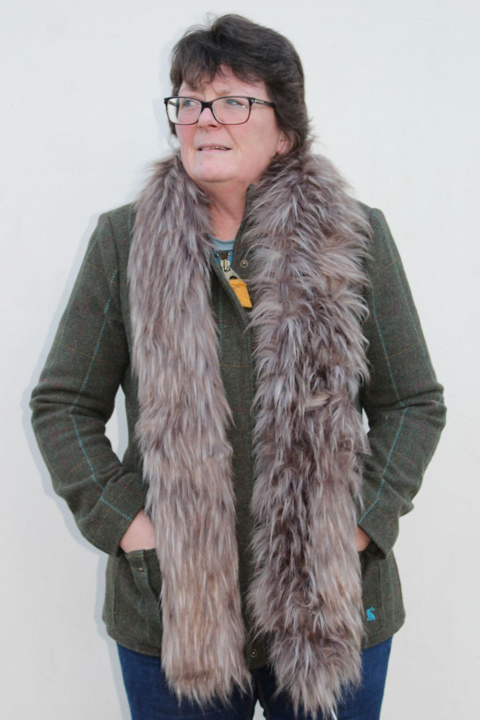 Thumbnail: Luxury Faux Fur Long Scarf