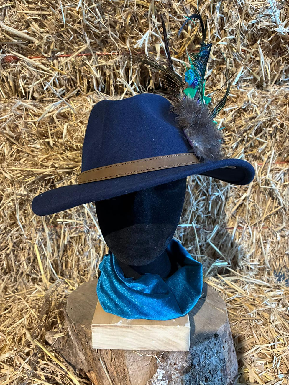 Thumbnail: Feather Hat Pin - Peacock & Pheasant