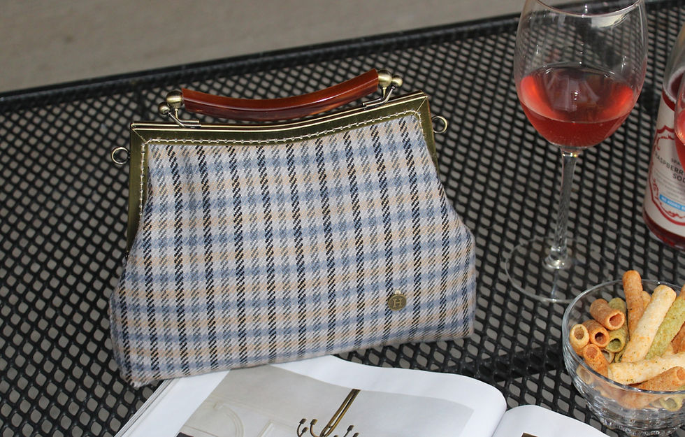 The Cheltenham Tweed Clutch Bag. Handmade Bespoke British Wool Evening Purse.