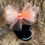 Thumbnail: Sophia - Elegant Handmade Coral Peach Crinoline Fascinator with bow.