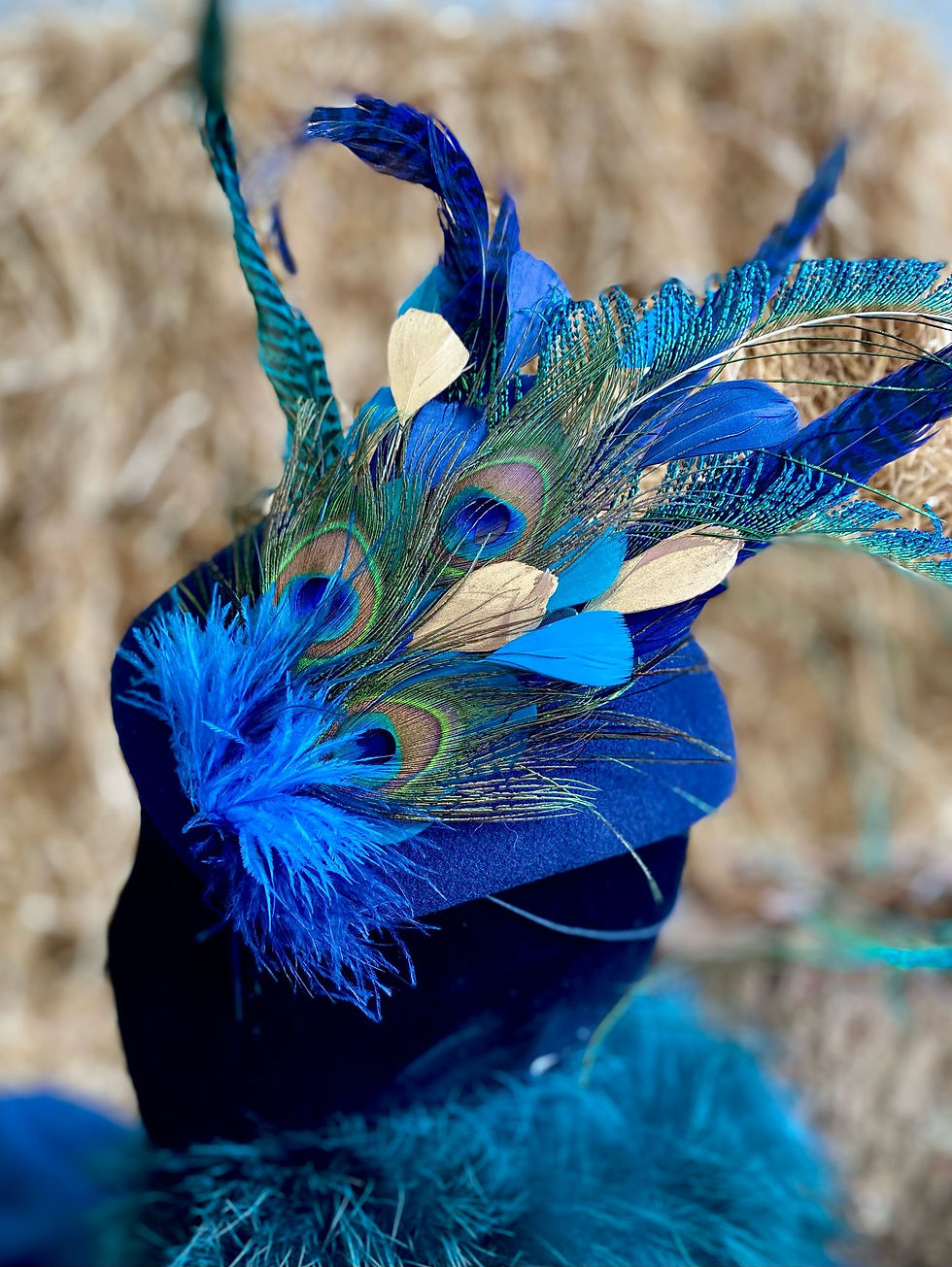 Thumbnail: Feather Hat Pin - Peacock & Pheasant