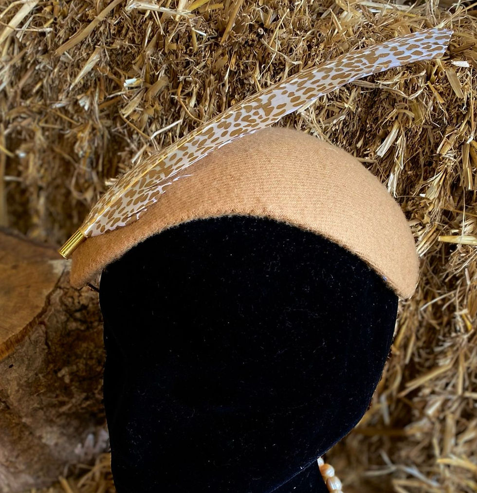 Thumbnail: Gilded Feather Halo Fascinator
