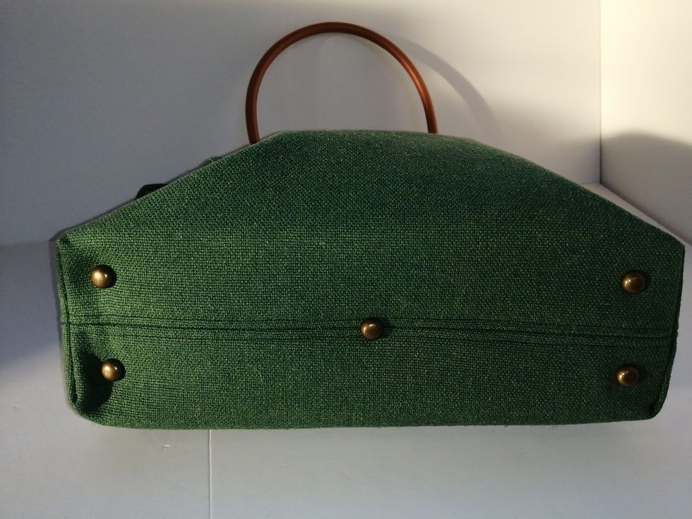 Thumbnail: British Wool Tweed Tote Handbag  - Hand crafted - handmade with real leather