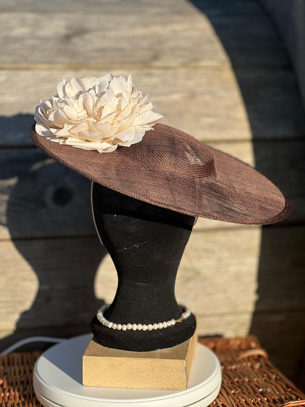Thumbnail: Chocolate Brown Wide Brim Hat