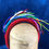 Thumbnail: Feather and Red velvet padded Fascinator.  Multi-colour Headband