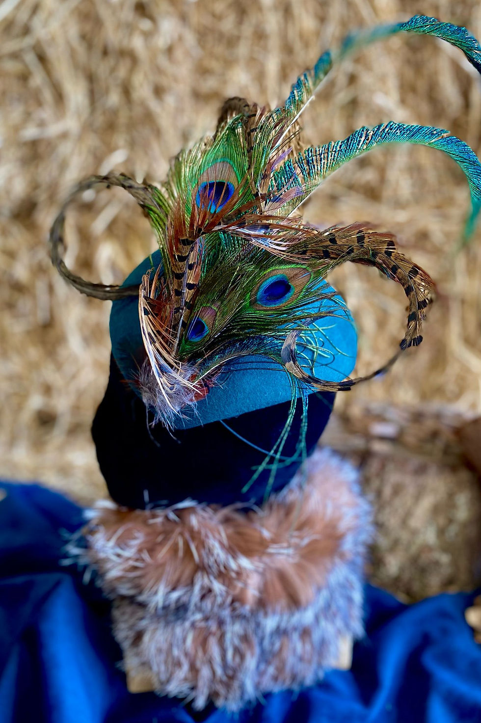 Thumbnail: Feather Hat Pin - Peacock & Pheasant