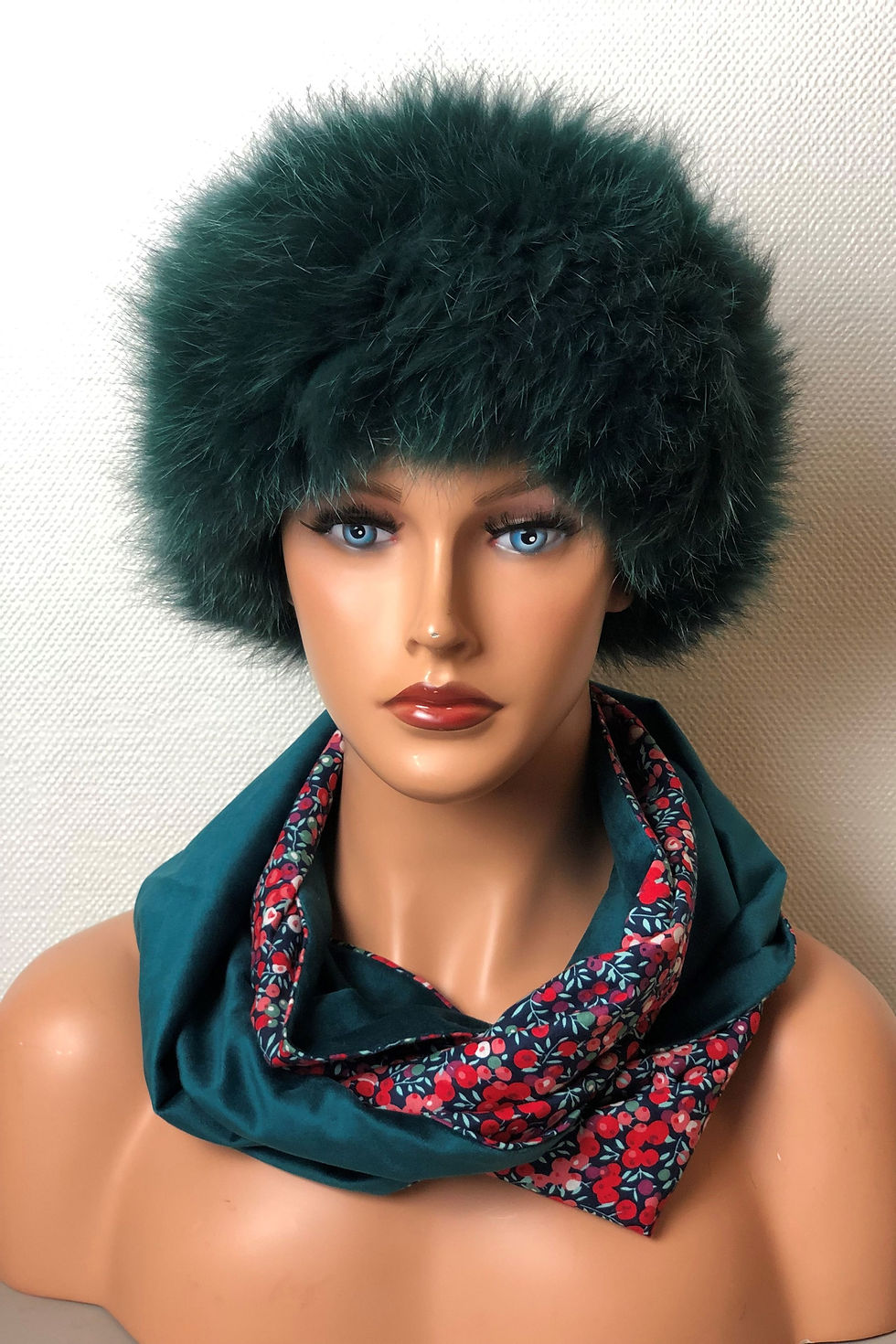 Thumbnail: Liberty of London Infinity Scarf, Handmade Tana Cotton and Velvet Snood