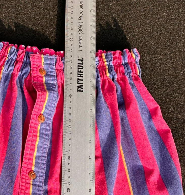 Thumbnail: Upcycled Ralph Lauren Pink and Blue Striped Shirt Skirt / Repurposed Top