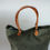 Thumbnail: British Wool Tweed Tote Handbag  - Hand crafted - handmade with real lea