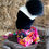 Thumbnail: Real Fur Poms with a choice of brooch pin or magnet