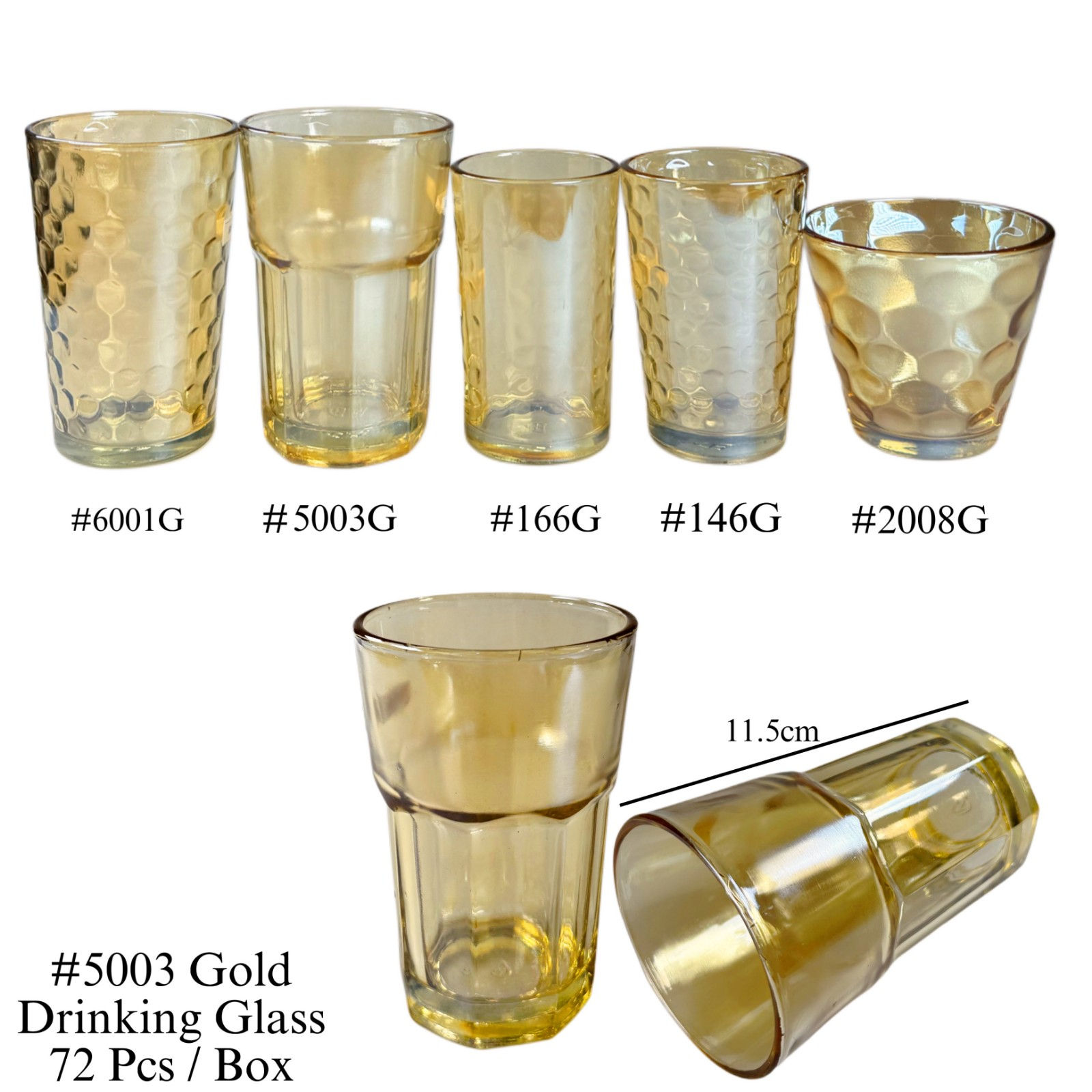 5003 GOLD DRINKING GLASS (72PCS)