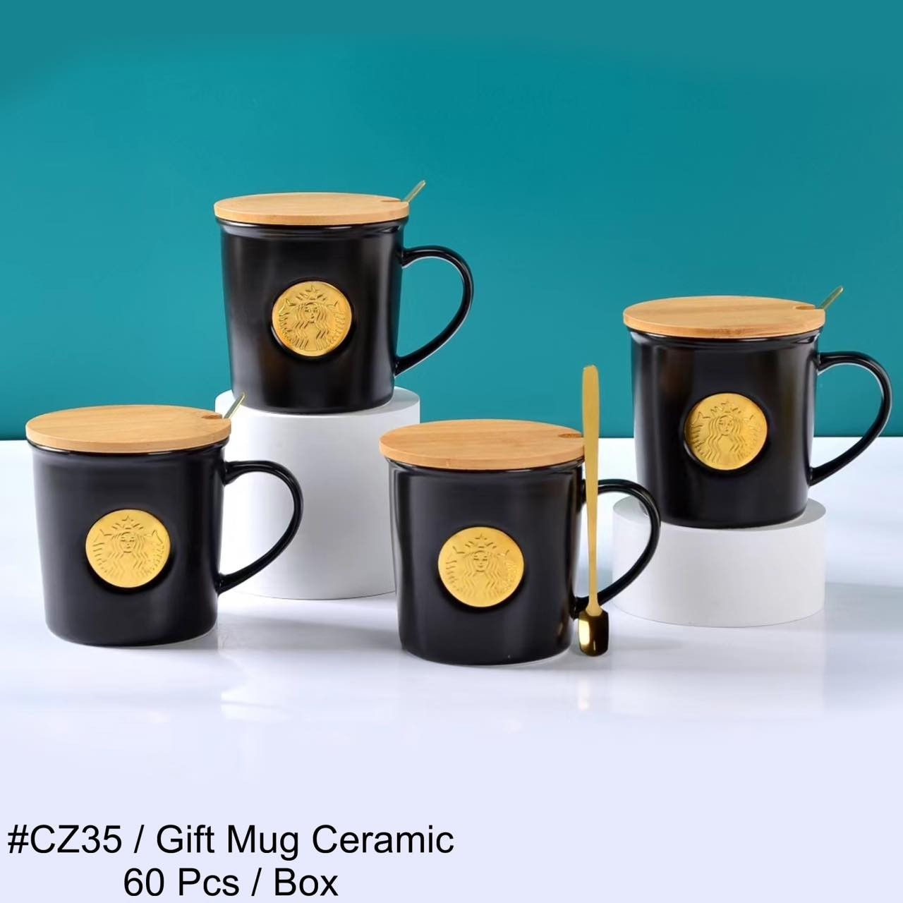CZ35-BLACK GIFT MUG CERAMIC (60PCS)