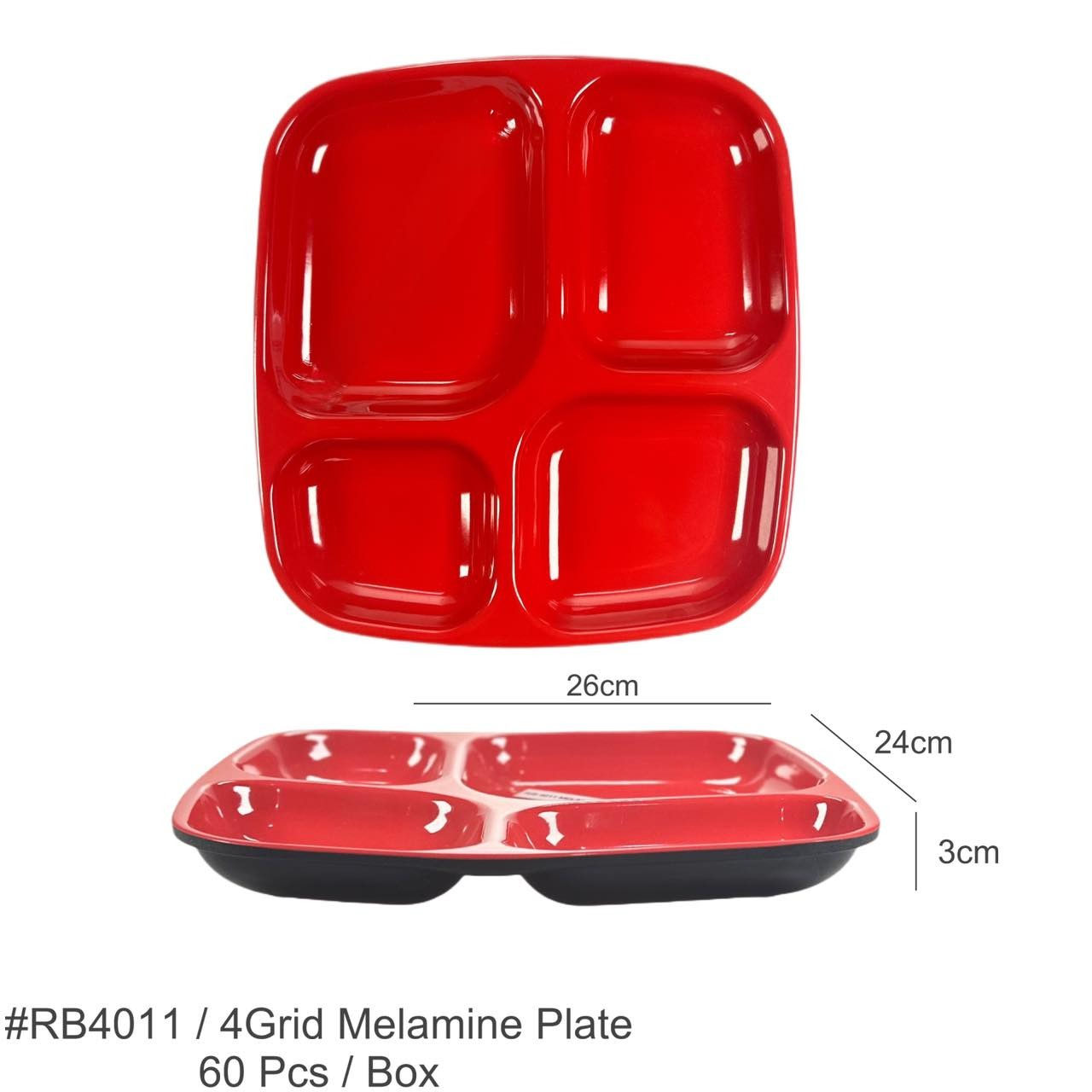 R/B 4011 MELAMINE PLATE (60PCS)