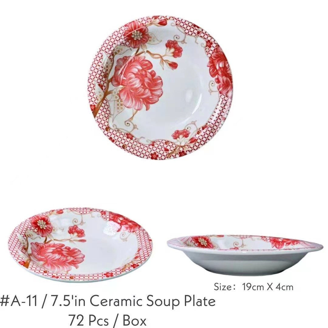 A11 7.5'IN CERAMIC PLATE (72PCS)