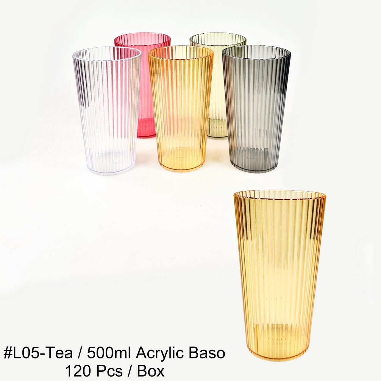 L05-TEA ACRYLIC BASO PLASTIC (120PCS)