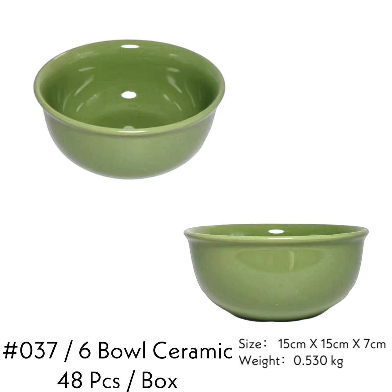 6 CERAMIC BOWL #037 (48PCS)