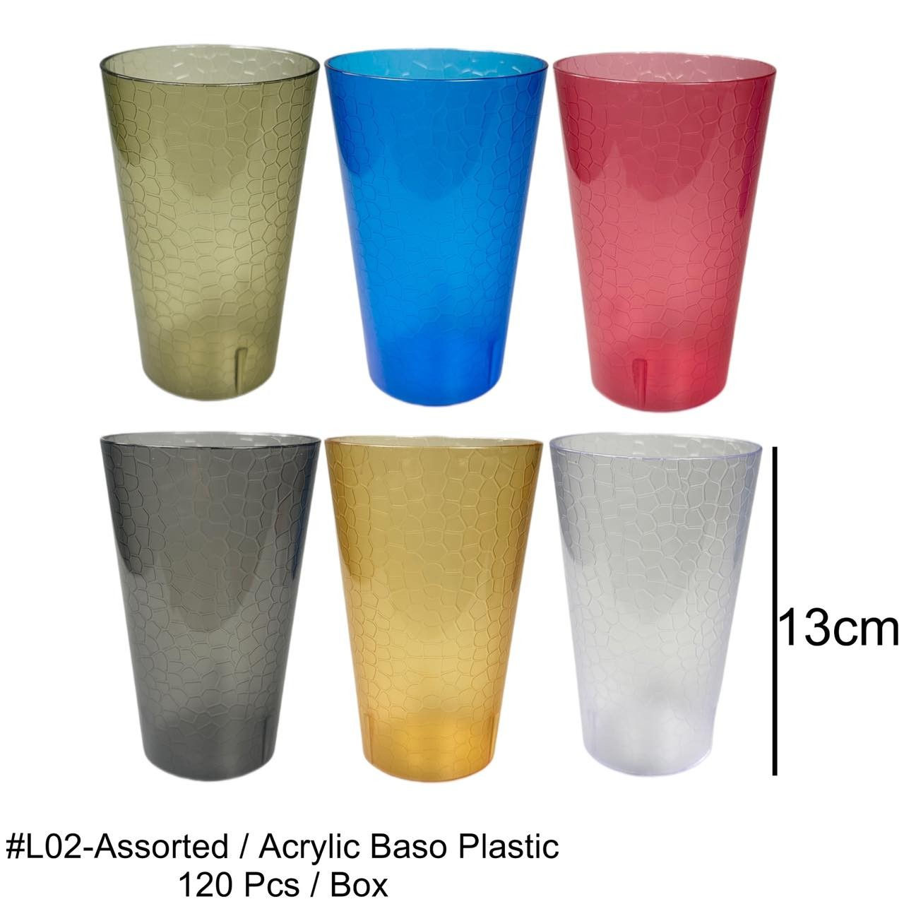 L02-TEA ACRYLIC BASO PLASTIC (120PCS)