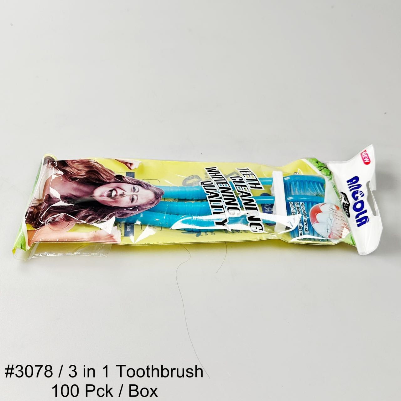 3078 3IN1 TOOTHBRUSH (100PCK)