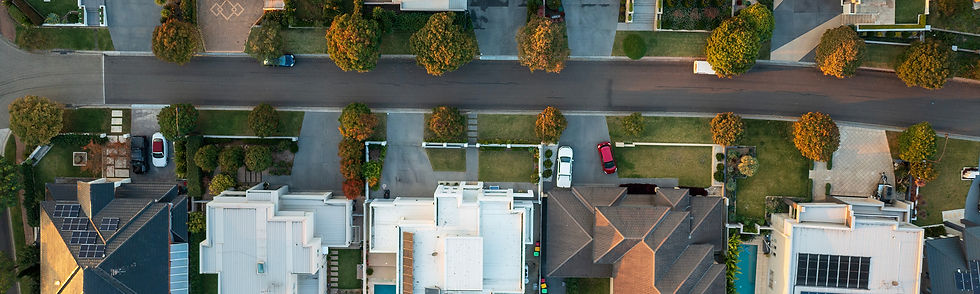 Neighborhood aerial shot